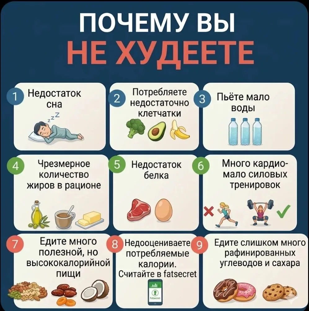 Вес встал на месте? Без паники!

​Чаще всего прогресс тормозит не генетика, а наши повседневные прив