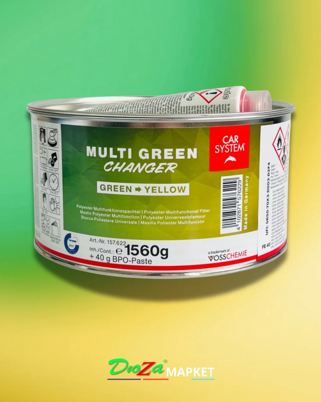 Carsystem Multi Green Changer — шпатлевка, которая сама подскажет, когда готова к шлифованию!

Во вр