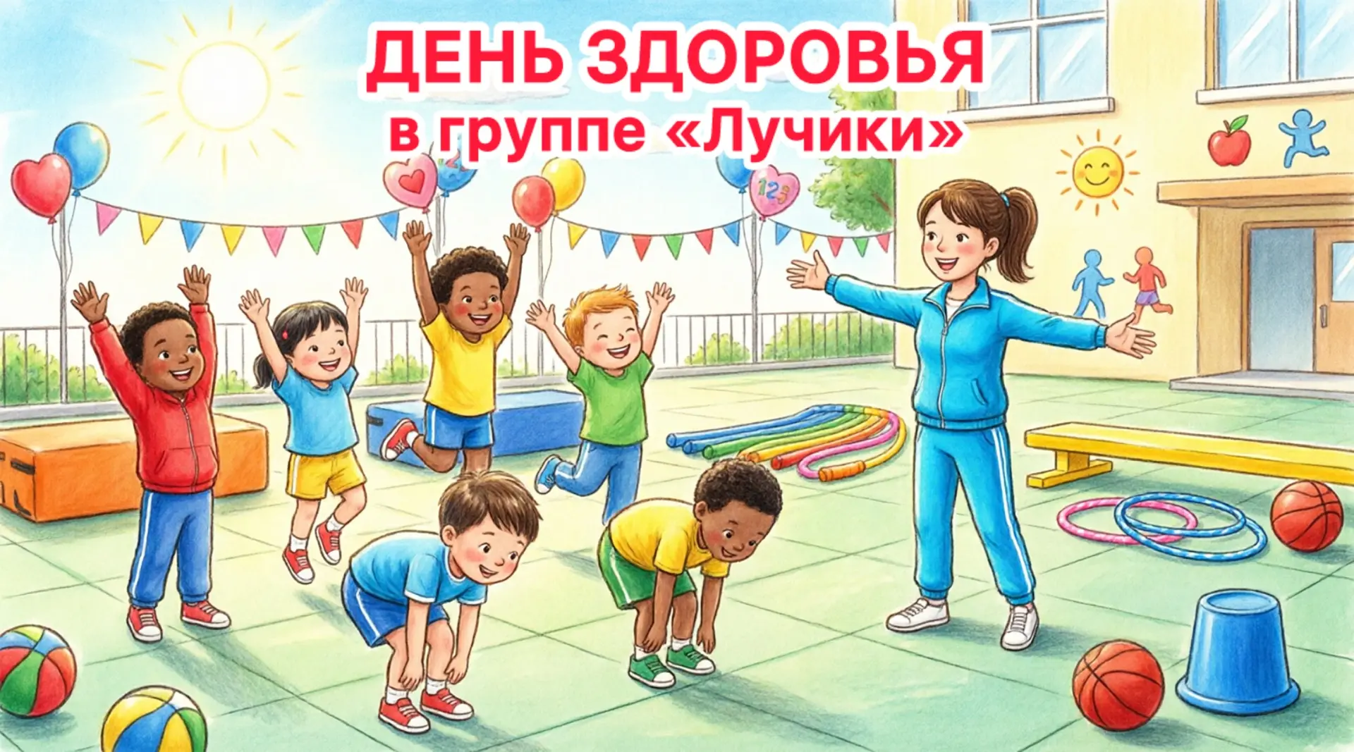🌞 День здоровья в группе «Лучики»! 🌞