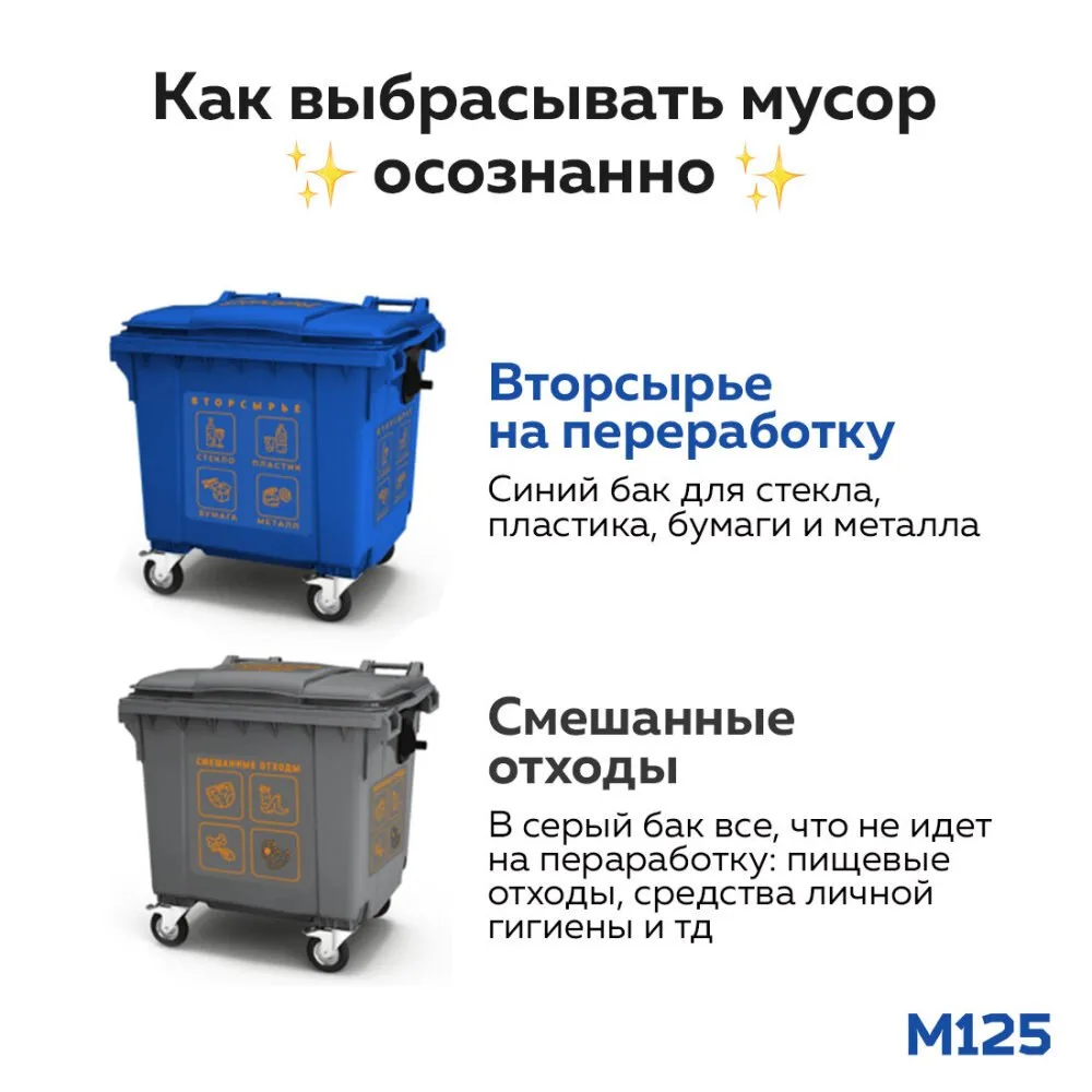 Если вы все еще выбрасываете мусор в рандомные баки — напоминаем на простой картинке, к...
