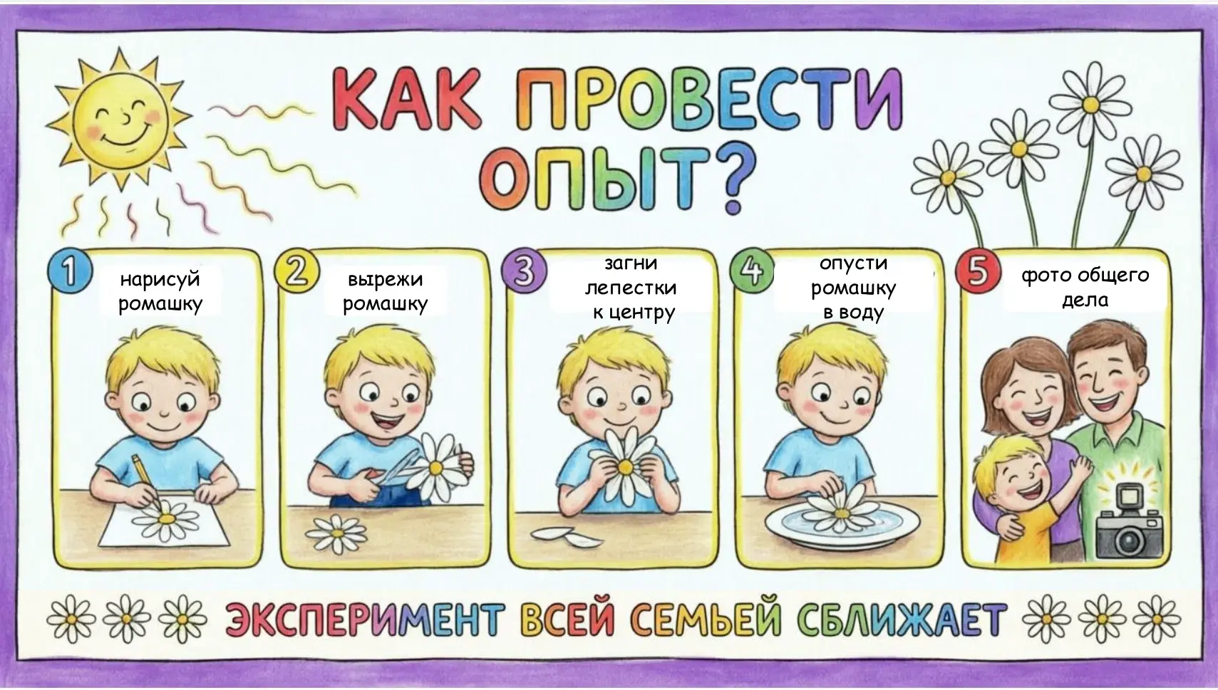 СОВМЕСТНЫЕ ДЕЛА СБЛИЖАЮТ...
ДЕНЬ СЕМЬИ - это не только слова, это ещё и возможность провести время в