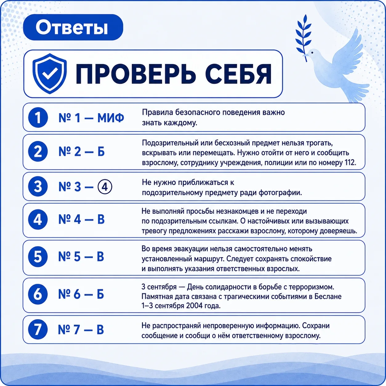 Ответы на нашу викторину