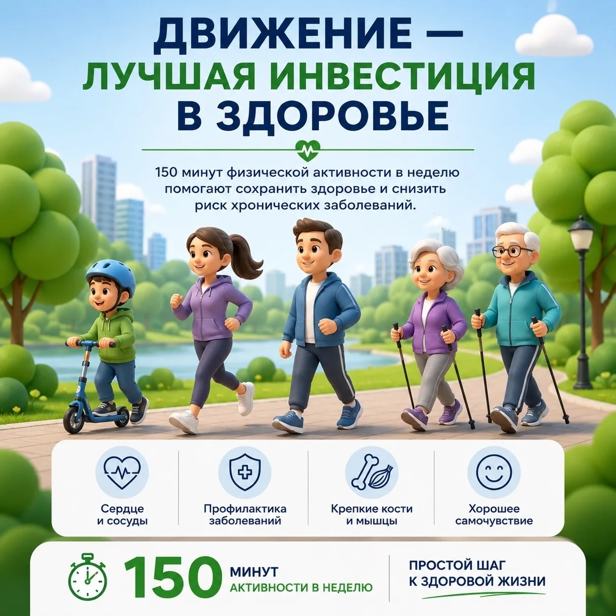 🎯 Движение — ваш лучший вклад в здоровое будущее