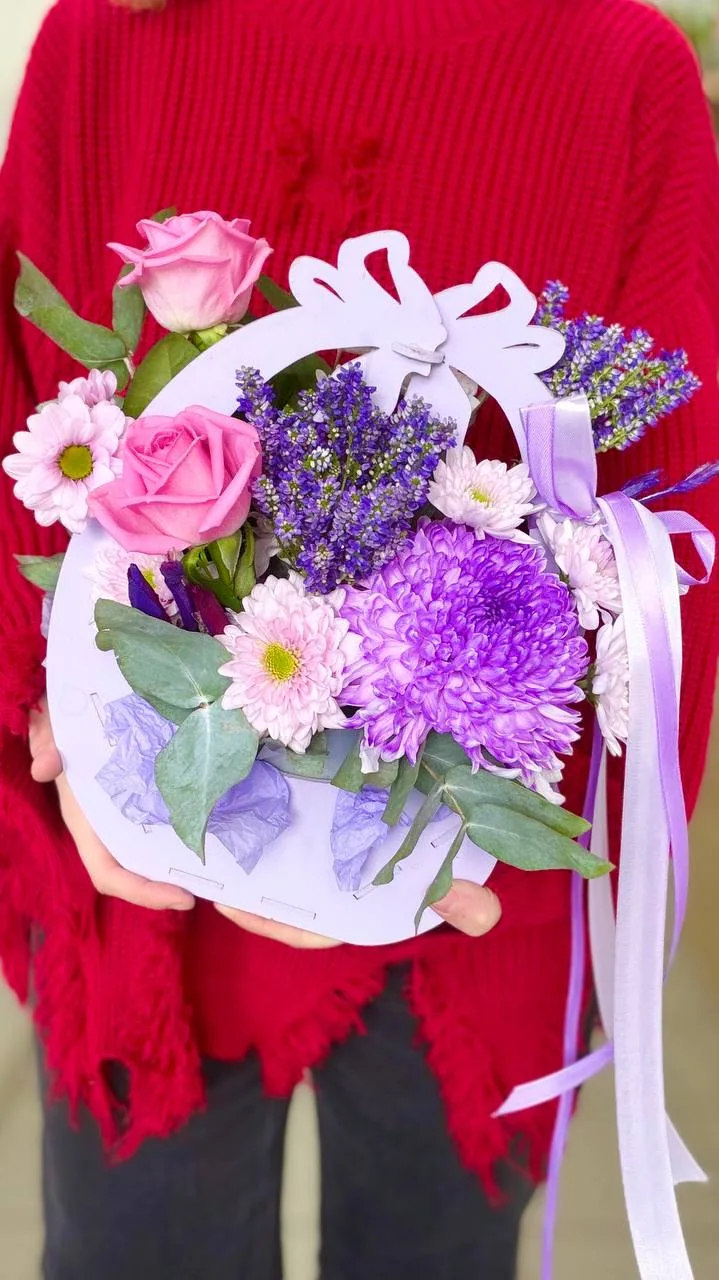 Нежная лавандовая корзинка с летним матовом 💜