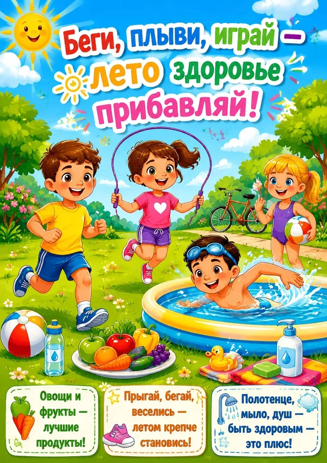 Проведём лето здОрово — здорОво!