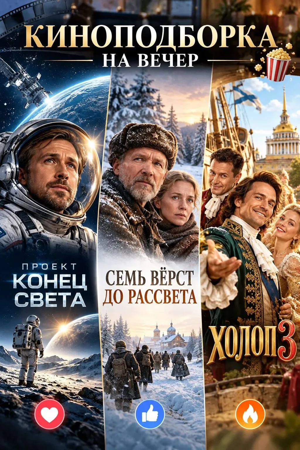 🎬 Три фильма — три совершенно разных настроения