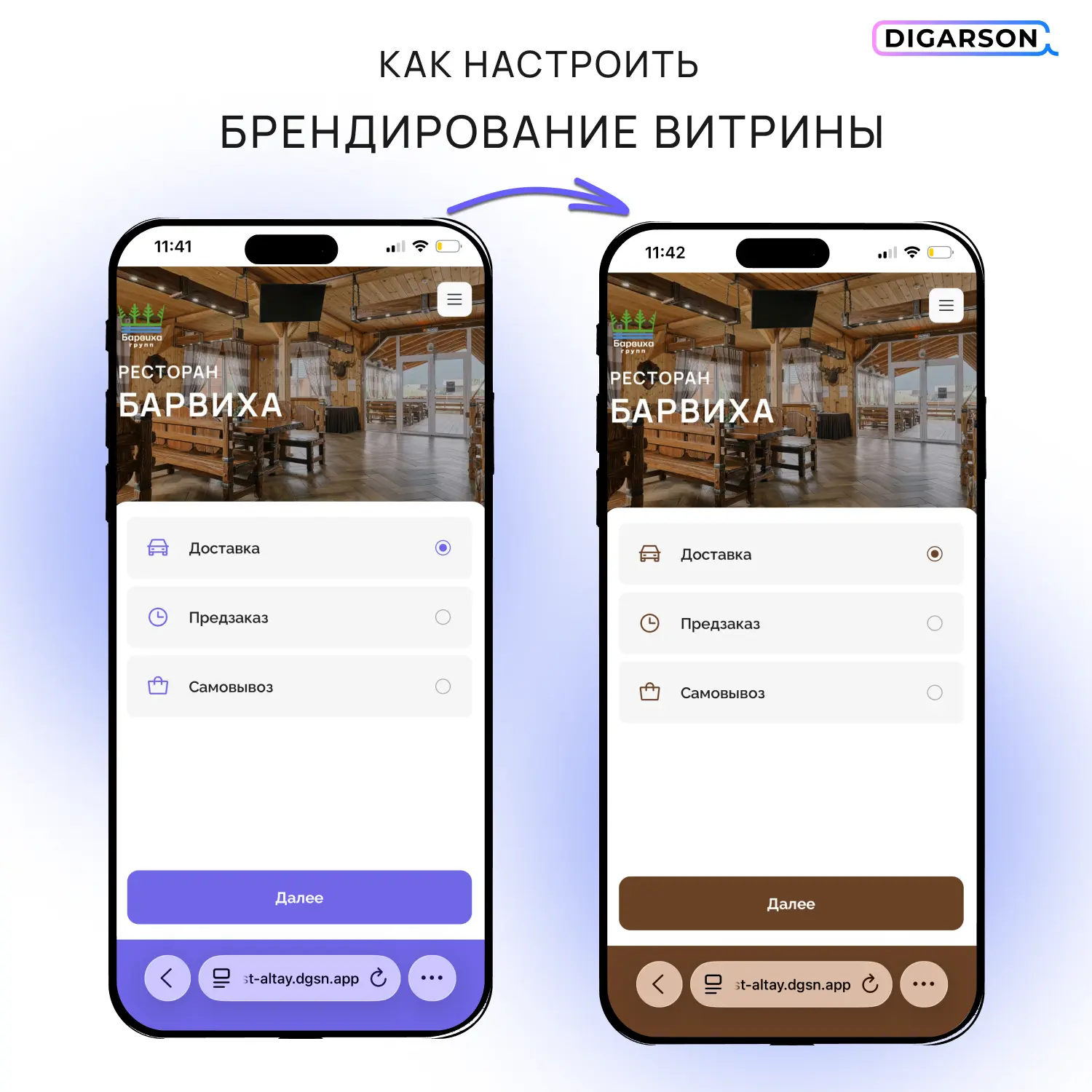 КАК НАСТРОИТЬ БРЕНДИРОВАНИЕ ВИТРИНЫ В ДИГАРСОН?