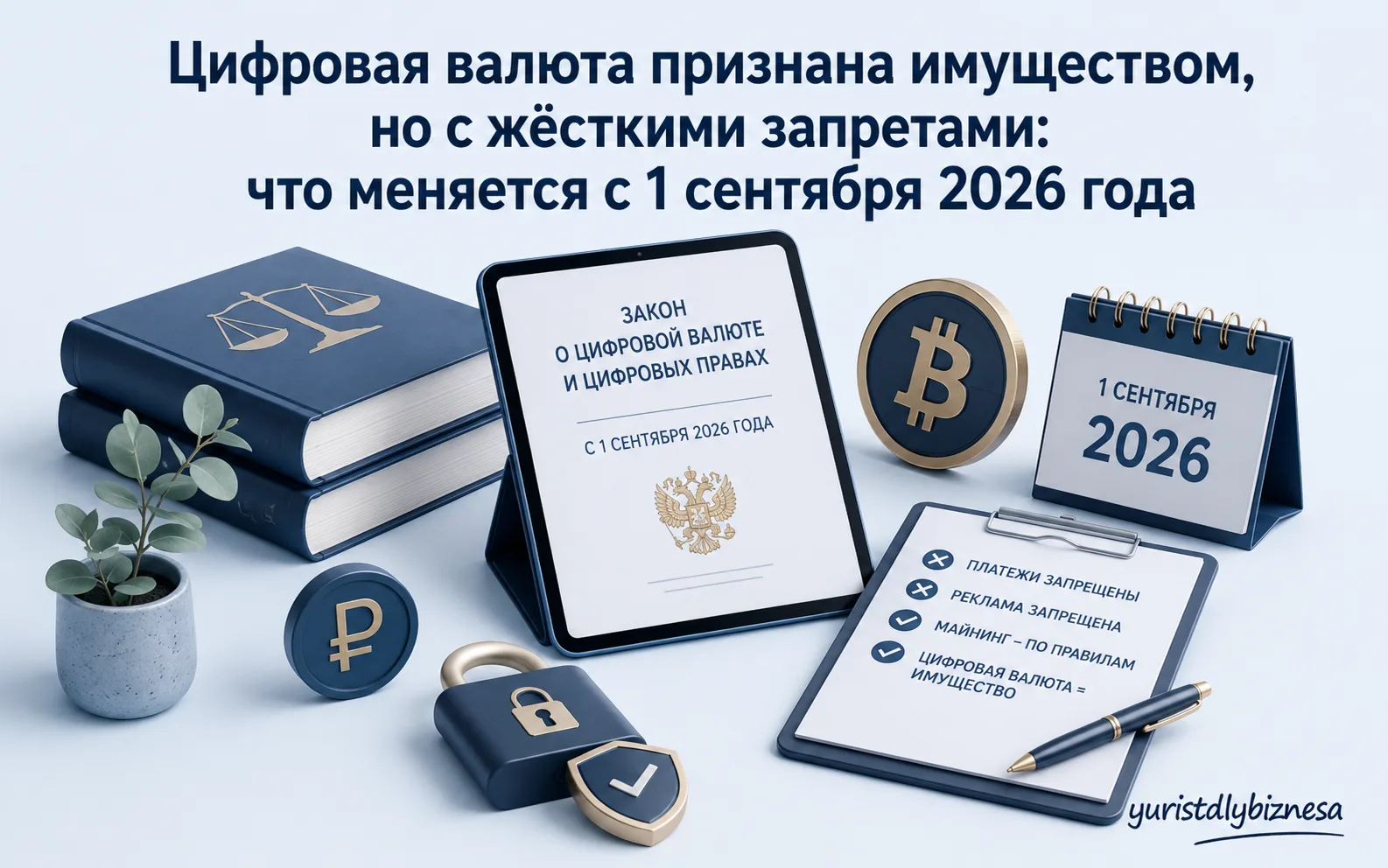 Цифровая валюта признана имуществом, но с жёсткими запретами: что меняется с 1 сентября 2026 года

2