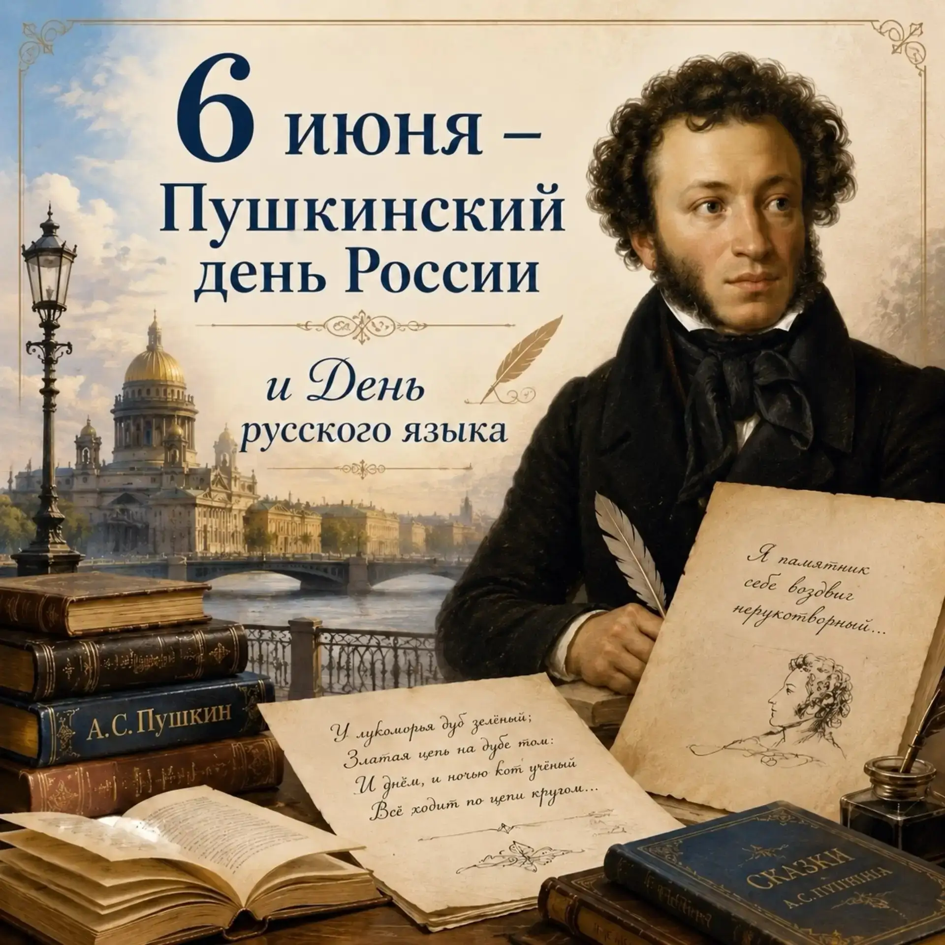 📚6 июня — Пушкинский день России и День русского языка