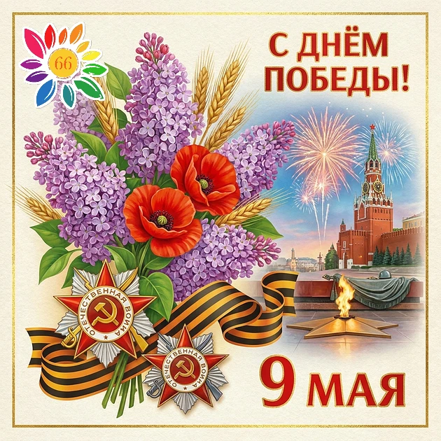 С Днем Великой Победы! Пусть небо над головой всегда будет мирным, а в сердцах живет го...