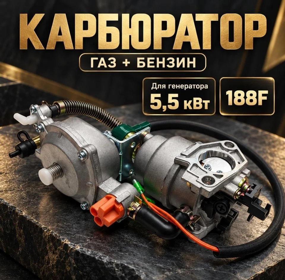 🔥 ГАЗ + БЕНЗИН для генератора с двигателем 188F