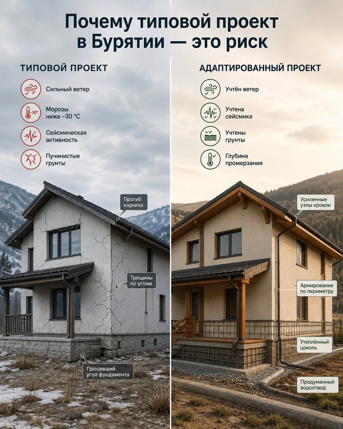 🏠 Почему типовой проект из интернета в Бурятии может обернуться проблемами.