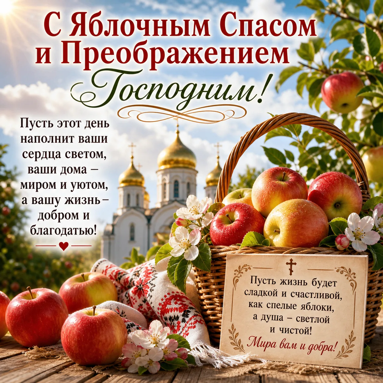 Всем привет! 👋 Сегодня 19 августа – двойной праздник: Яблочный Спас и Преображение Гос...