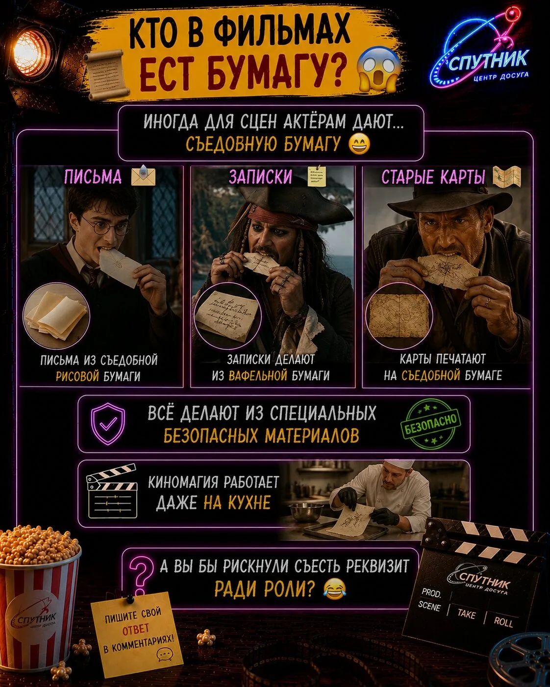 🎬 КТО В ФИЛЬМАХ ЕСТ БУМАГУ? 📜😳