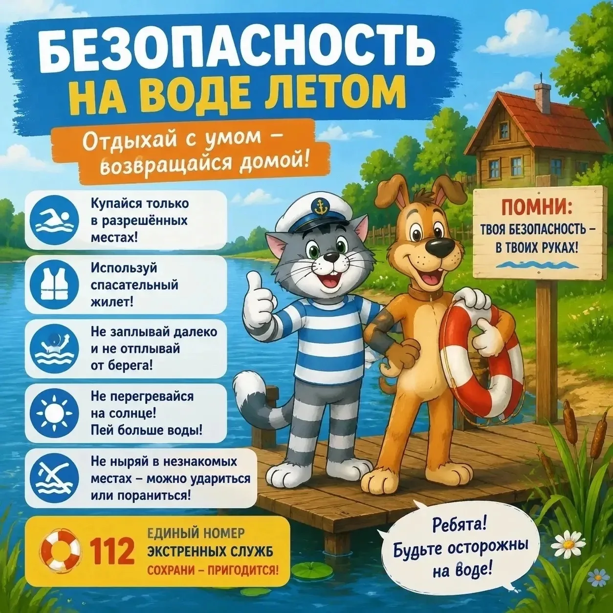 Уважаемые  родители! Лето в самом разгаре, и многие семьи планируют отдых у воды. Чтобы...