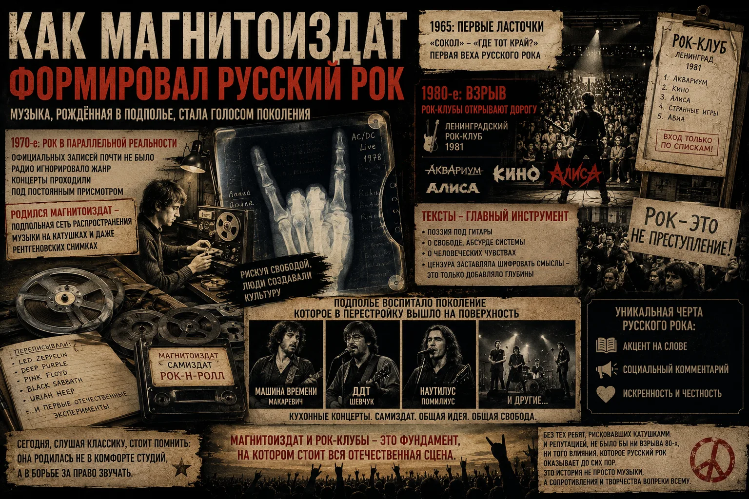 Как магнитоиздат формировал русский рок

В 1970-е советский рок существовал в параллельной реальност
