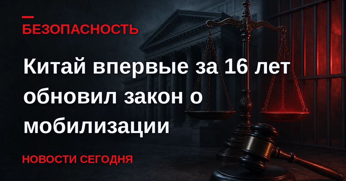 В Китае 1 октября вступила в силу обновленная редакция Закона «О национальной оборонной...