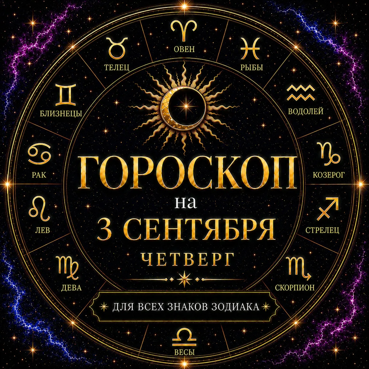 🔮 Гороскоп на 3 сентября, четверг