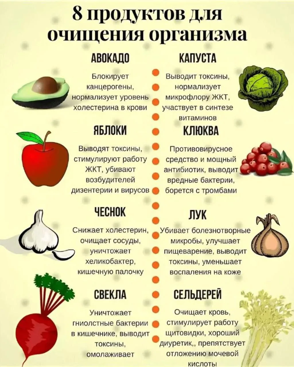 8 продуктов для очищения организма