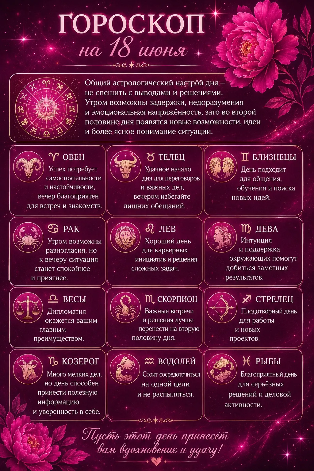 Гороскоп на 18 июня🌸

Женский сундучок🍎