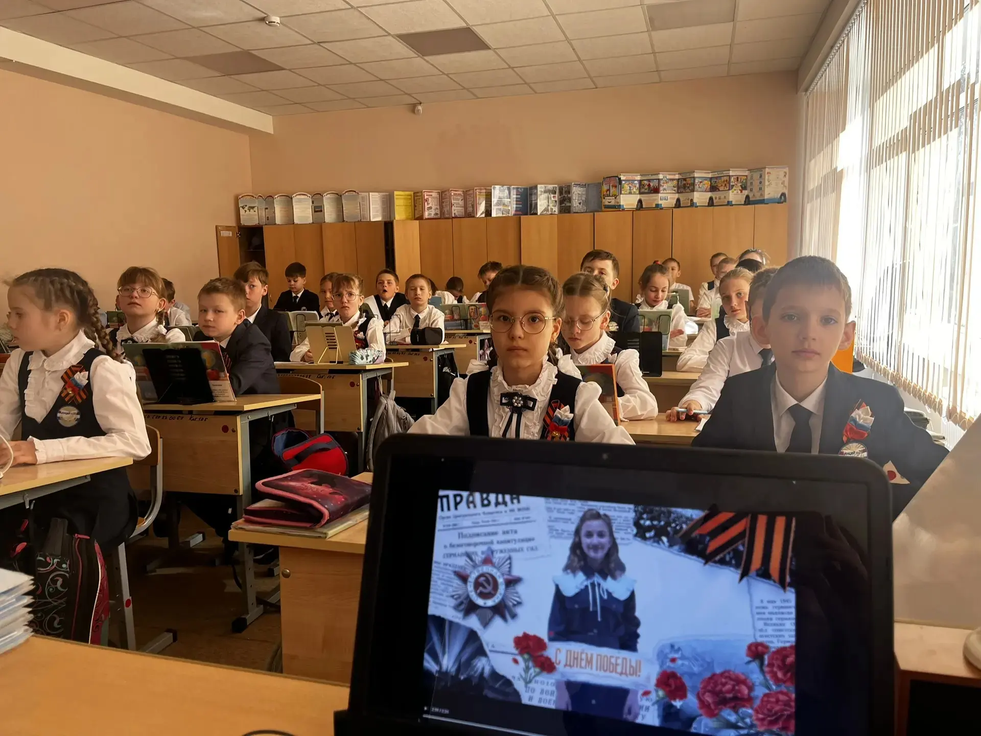 🎖«Разговоры о важном» на тему «Песни о войне. Ко Дню Победы»🎖  🎵 4 мая 2026 года в лицее прошло очер