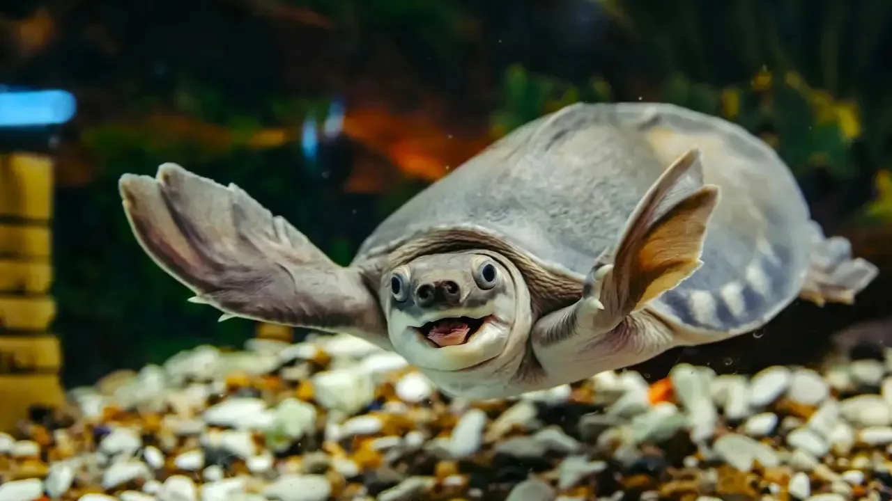 🐢 Такая милая, но свинорылая!

В океанариуме Когалыма появилась новая обитательница.

Свинорылую че