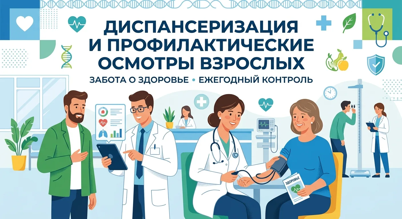 Диспансеризация — это комплексный медицинский осмотр, который помогает выявить хроничес...