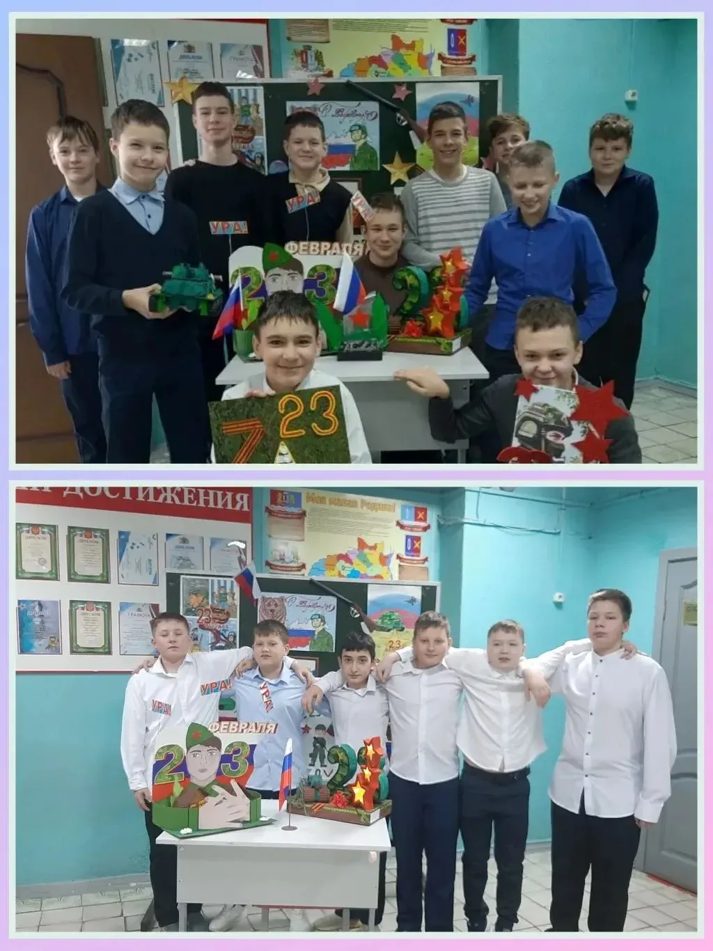 🇷🇺 В преддверии 23 февраля наша школа превратилась в настоящую творческую мастерскую и площадку для 
