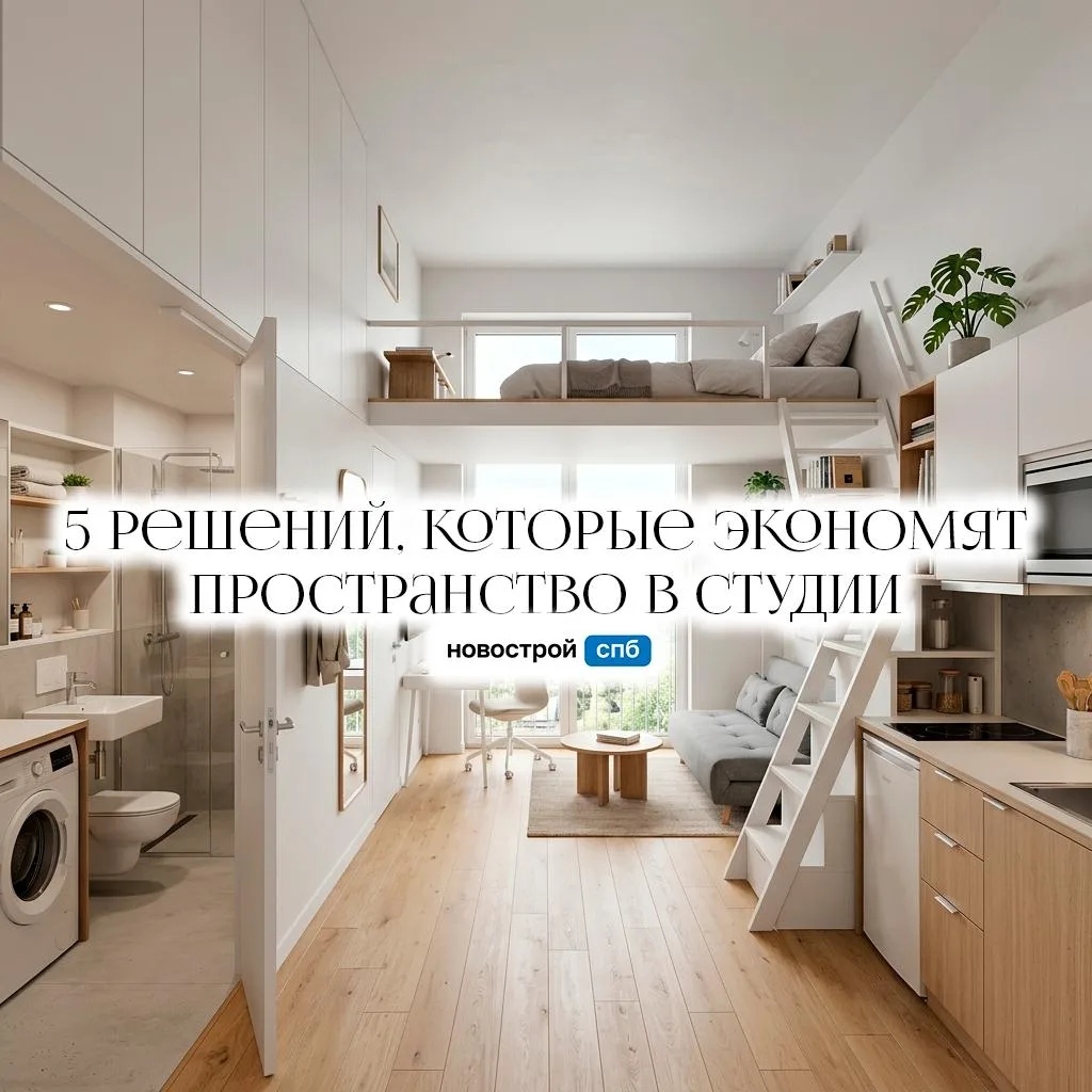 📨 Студии становятся функциональнее: 5 решений, которые экономят пространство