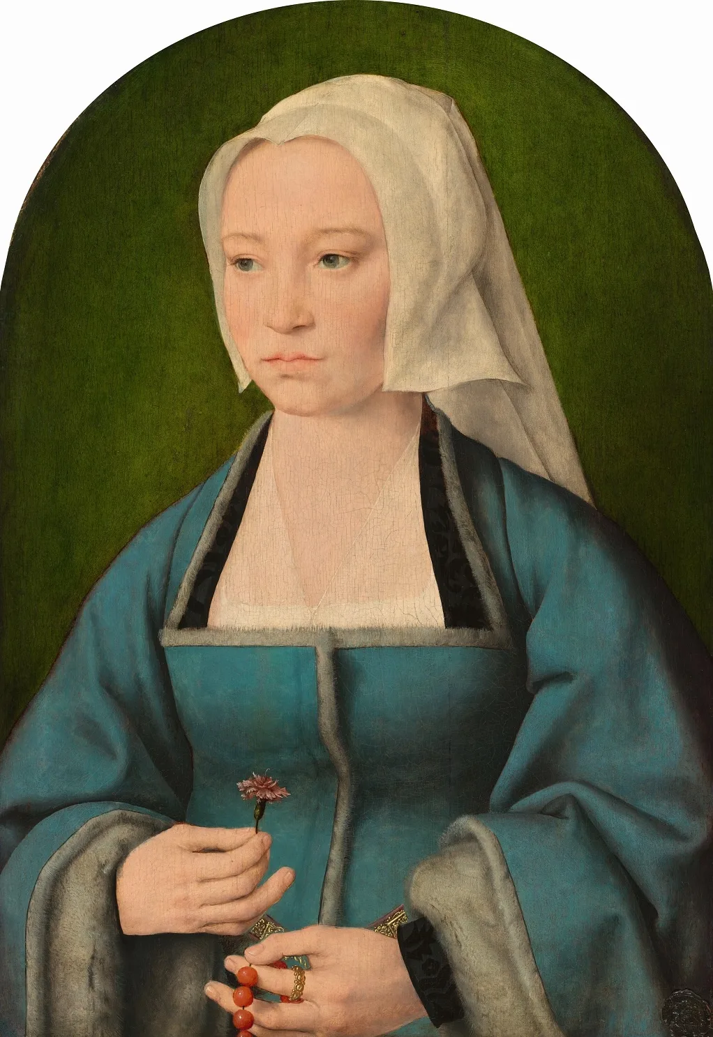 Художник Joos van Cleve (1505/1508 - 1540/1541)
"Margaretha Boghe"

Перед нами портрет знатной дамы 