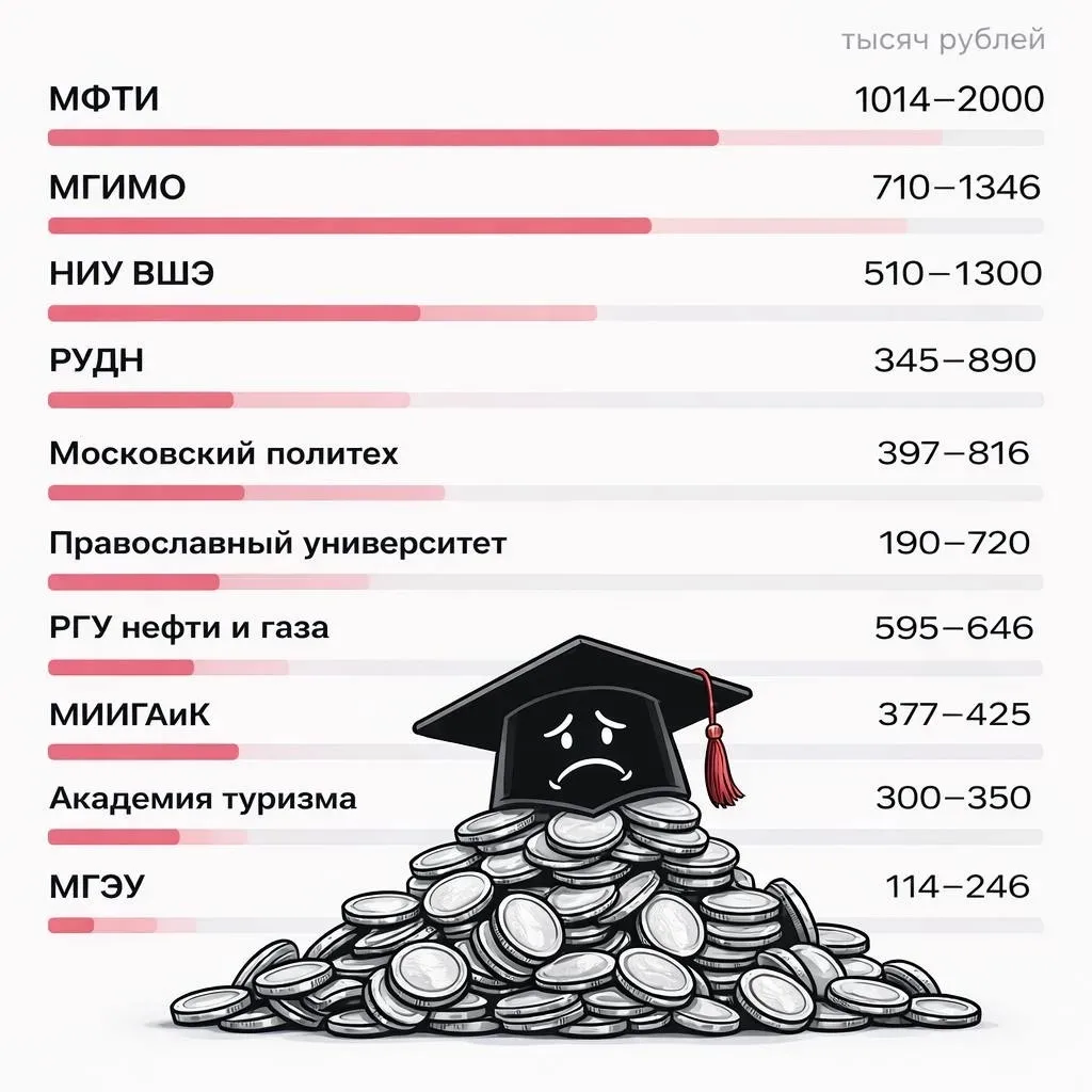 🎓 Столичные вузы показали цены на новый учебный год