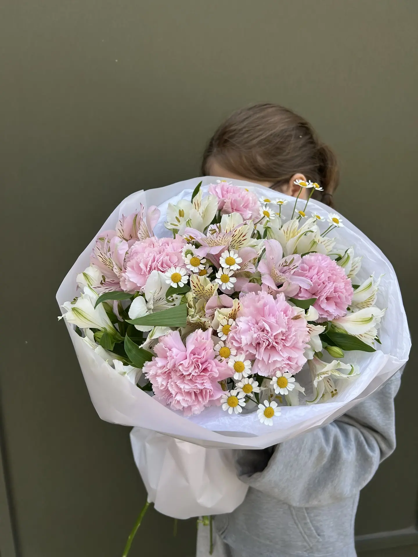 Букет, словно с розовым жемчугом