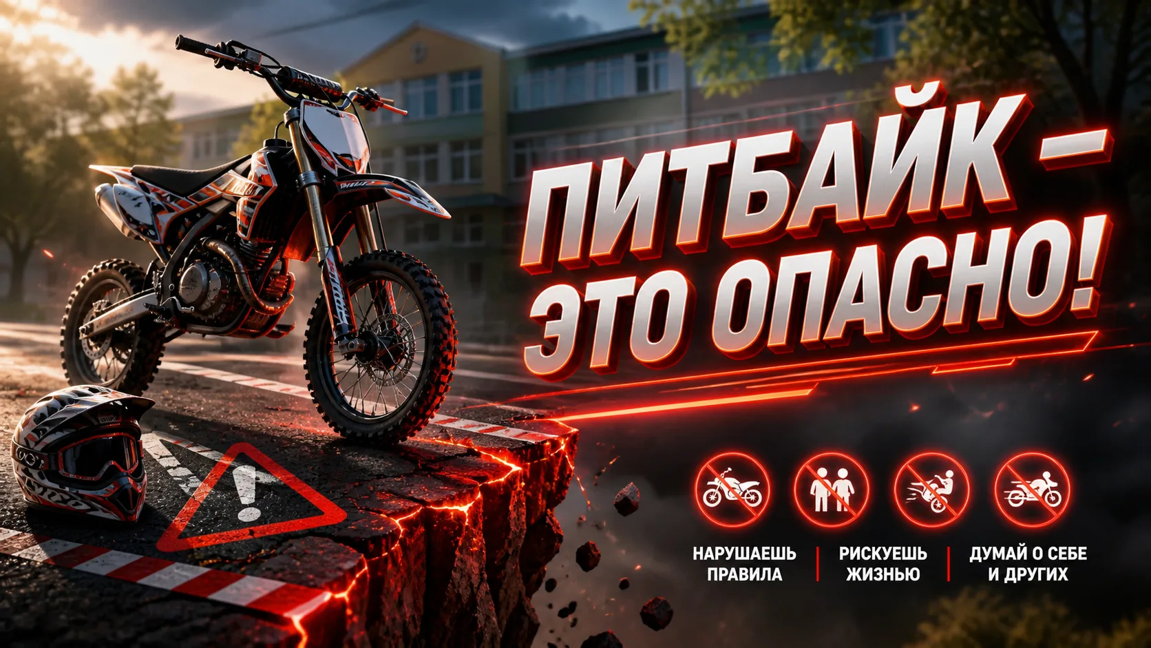 ⚠️ ПИТБАЙКИ НА ДОРОГАХ: ИГРА СО СМЕРТЬЮ  МБОУ СОШ №11 г. Ессентуки им. Героя РФ Каширина И.В. информ