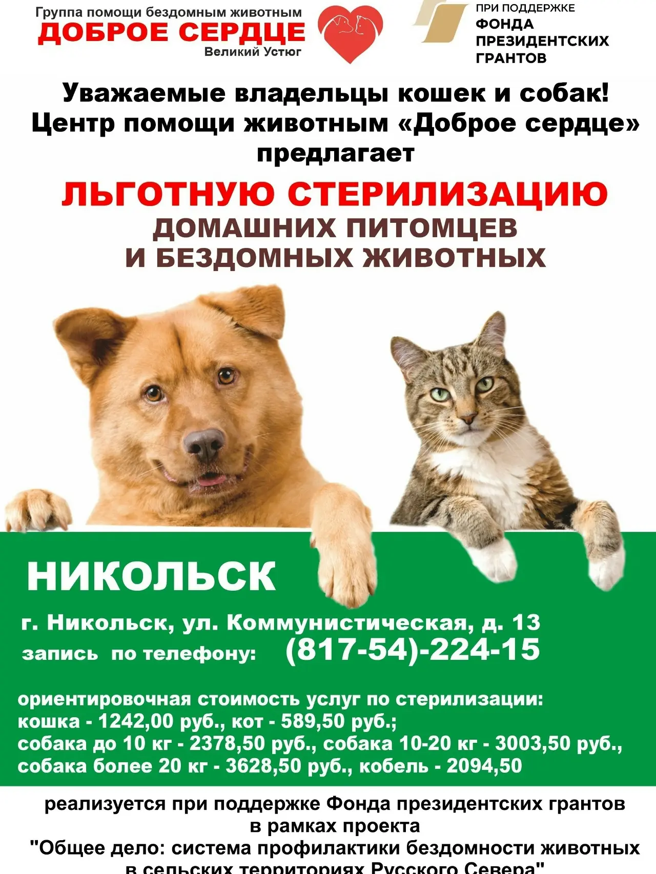 🐾 Забота о братьях наших меньших — общее дело!