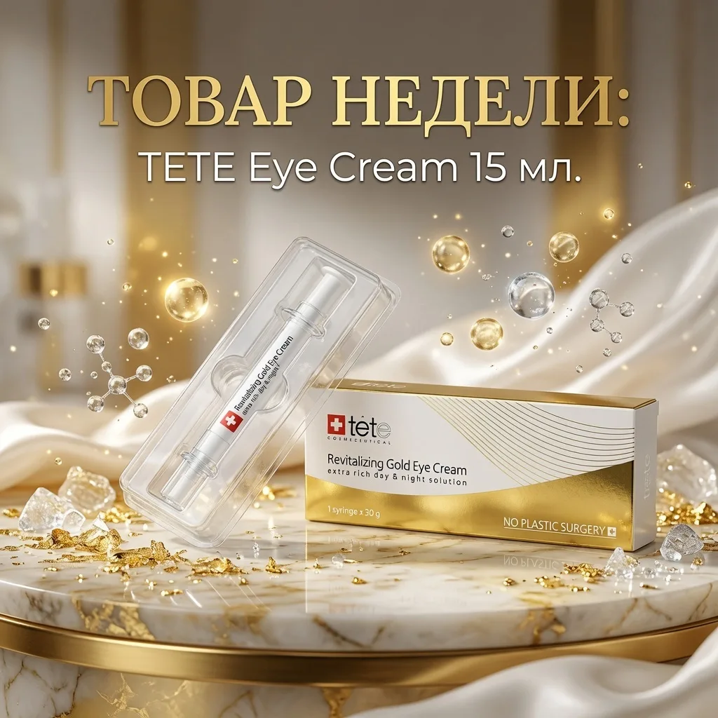 💊 ТОВАР НЕДЕЛИ: TETE Eye Cream 15 мл

😔 Проблема: морщины вокруг глаз, тёмные круги, мешки и сле