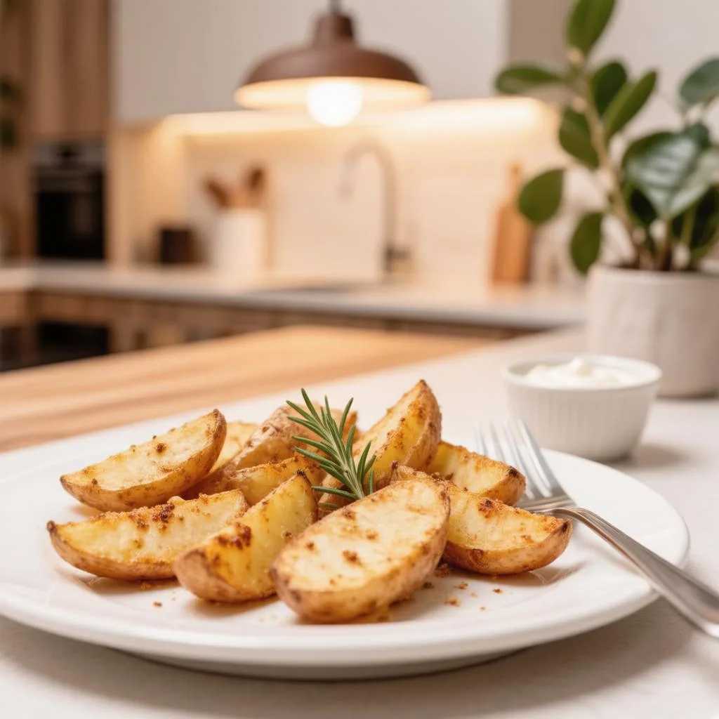 Картошка по-деревенски с паприкой и чесноком