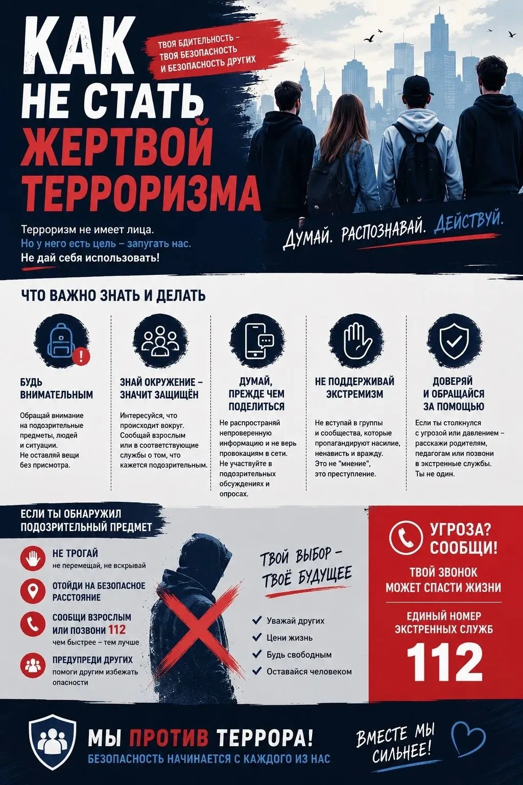 Как не стать жертвой терроризма⁉️