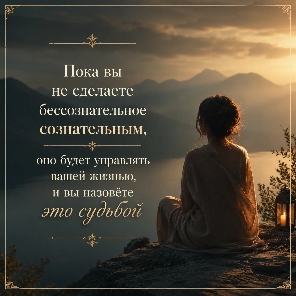 Карл Юнг сказал: 
Пока вы не сделаете бессознательное сознательным, оно будет управлять вашей жизнью