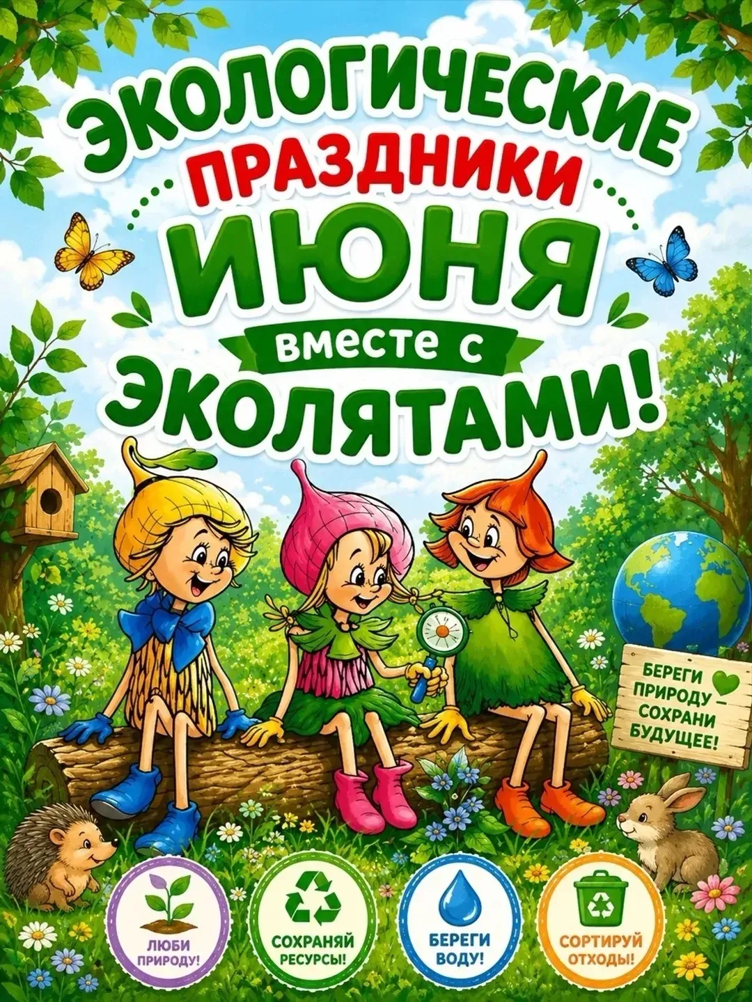 🌿 Экологические праздники июня вместе с Эколятами