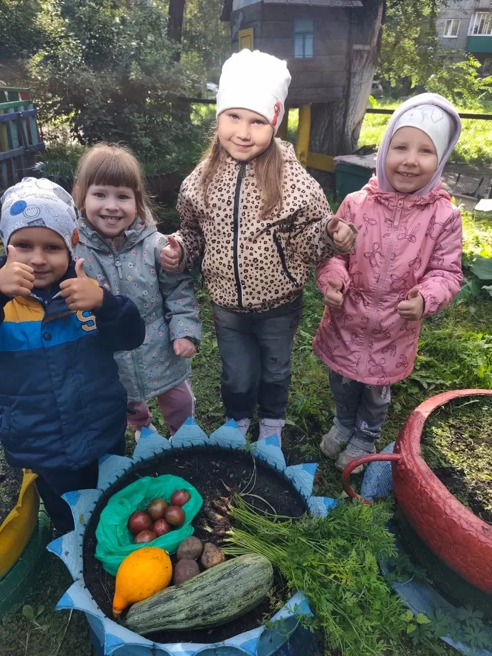 🍂🌾 Осень — это время волшебства и щедрости природы, и наш огород в детском саду стал ...