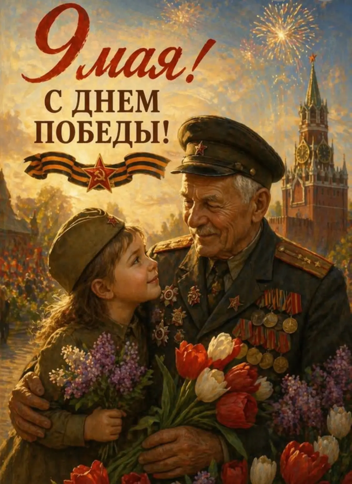 Коллектив Сар-Сарского детского сада сердечно поздравляет вас с великим праздником — Днём Победы!🧡
