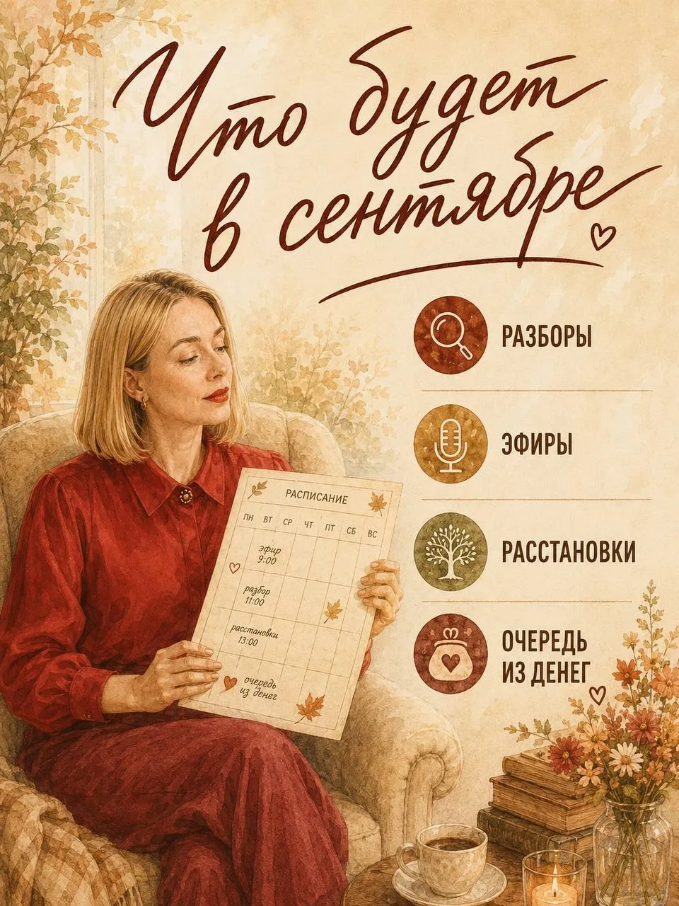 РАСПИСАНИЕ СЕНТЯБРЯ