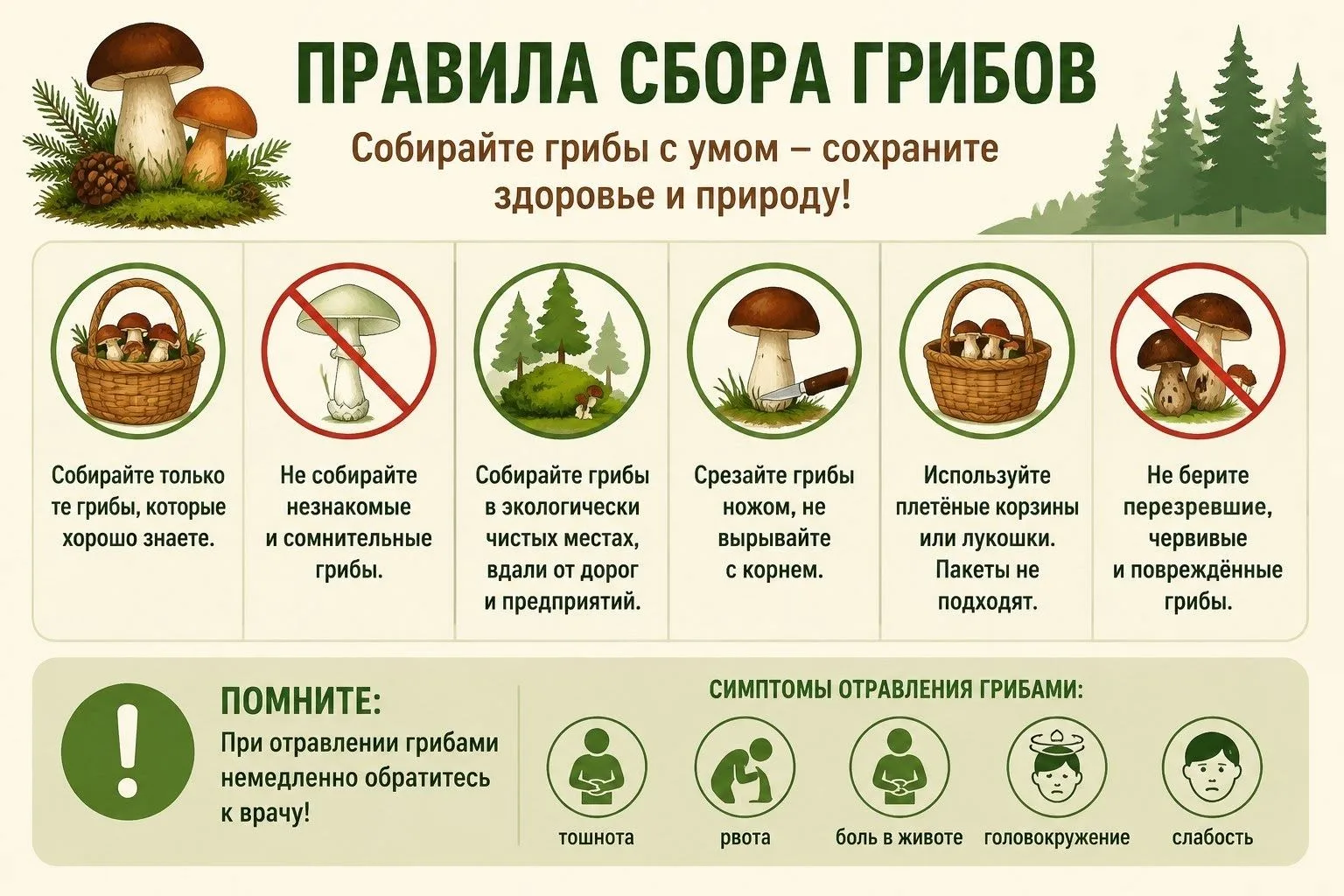Тихая охота: собираем грибы правильно!