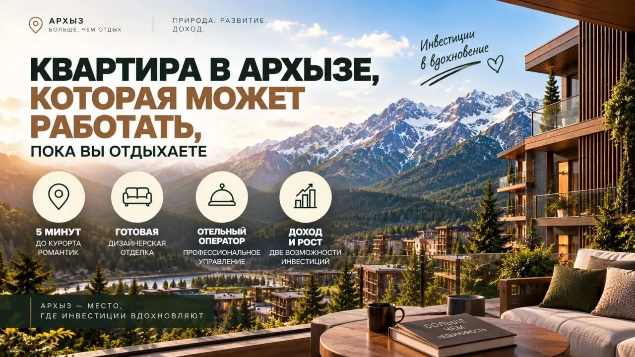 🏔 Квартира в Архызе, которая может работать, пока вы отдыхаете