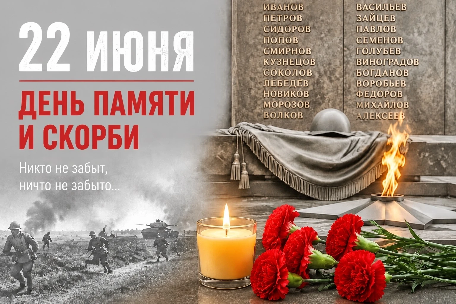🕊️ 22 июня, День  памяти  и скорби — особая дата в истории нашей страны. В этот день началась Велик