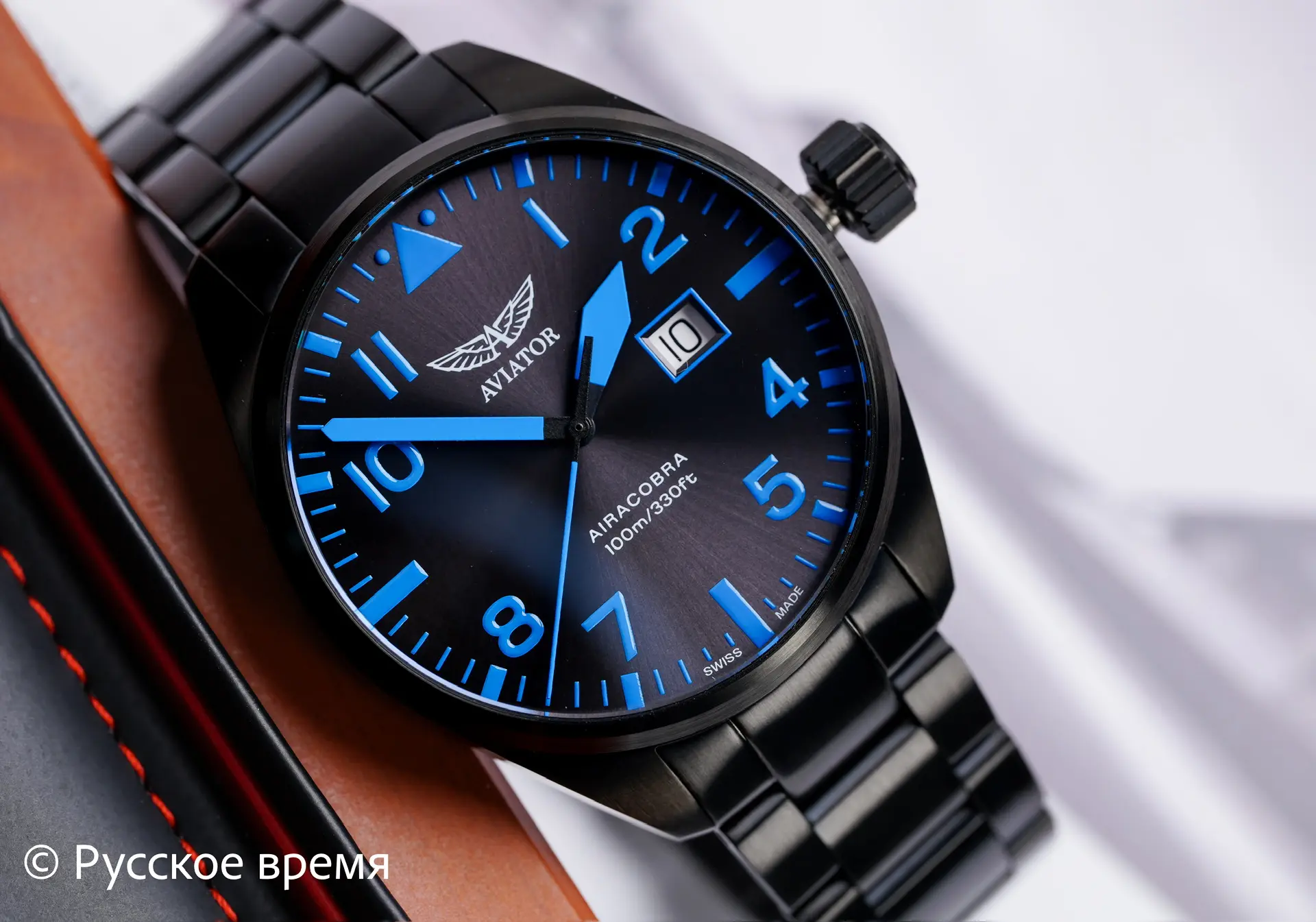 Одни из самых красивых, на наш взгляд, AVIATOR из коллекции Airacobra P42. На классическом циферблат