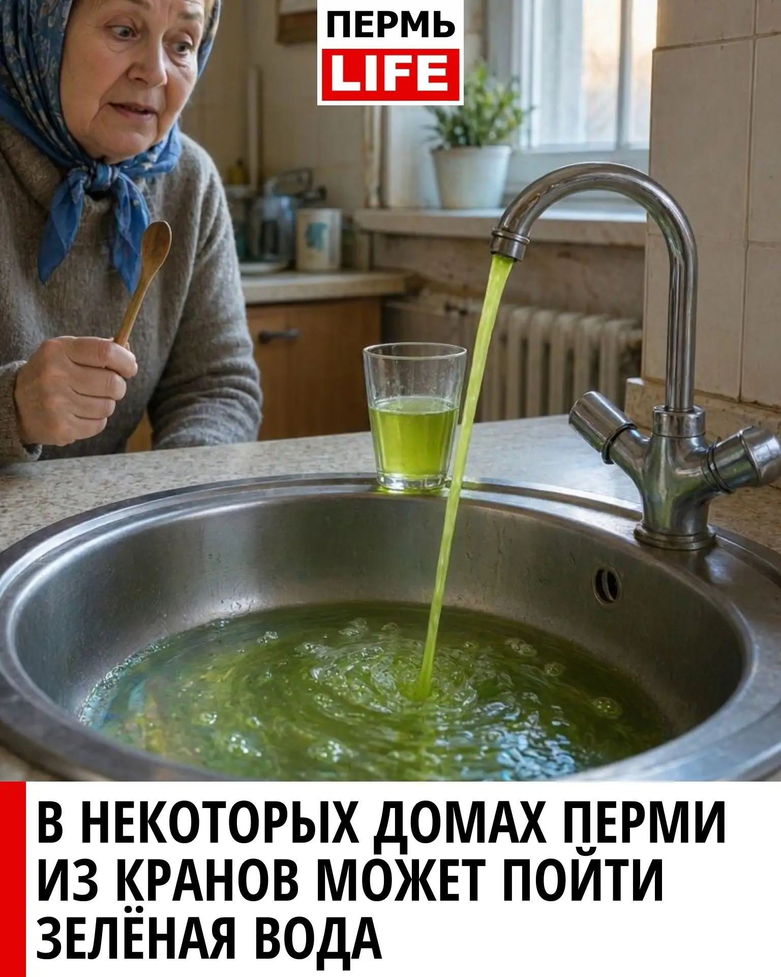 🟢 В некоторых домах Перми из кранов может пойти зелёная вода