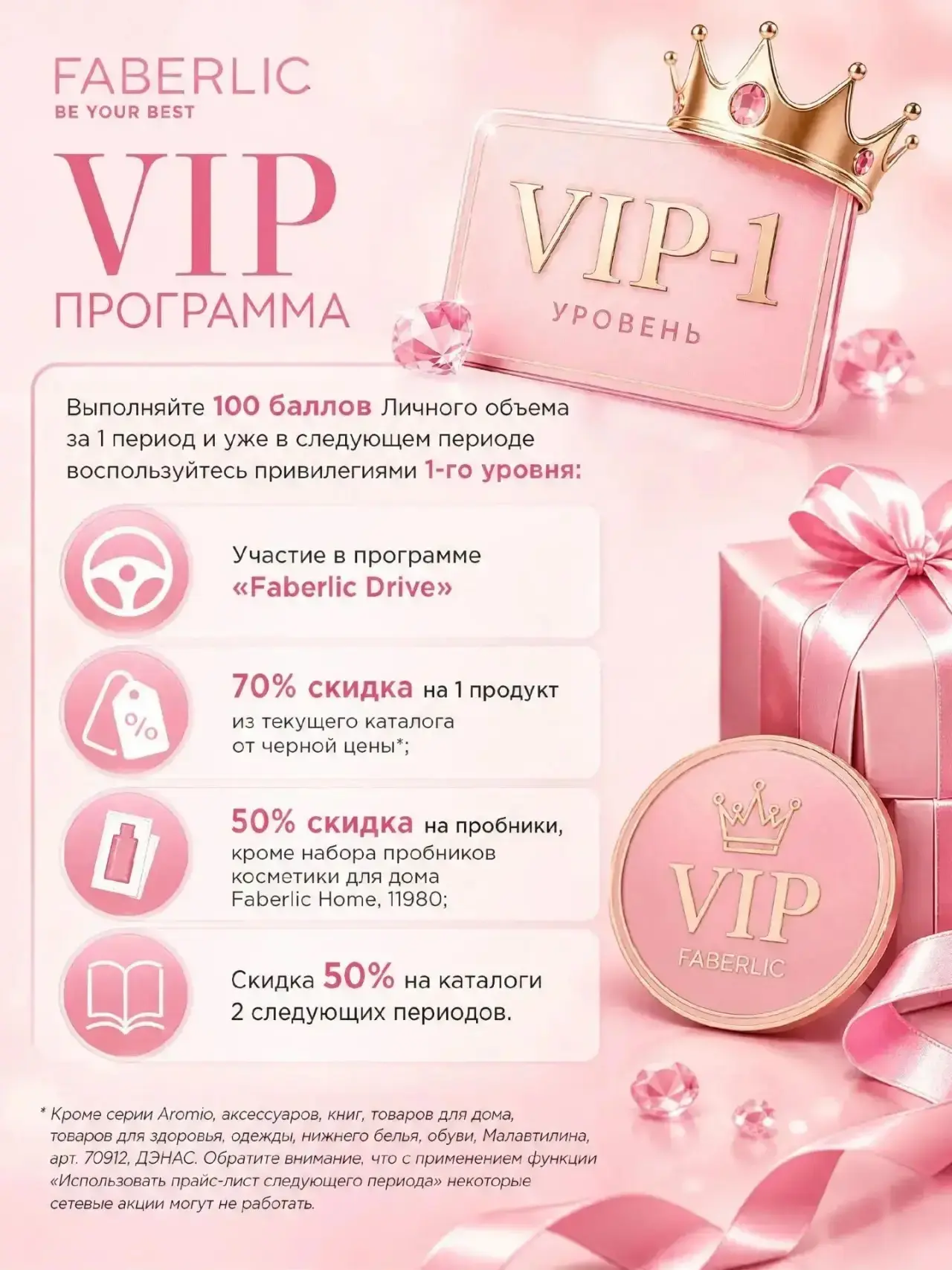 VIP-привилегии Faberlic