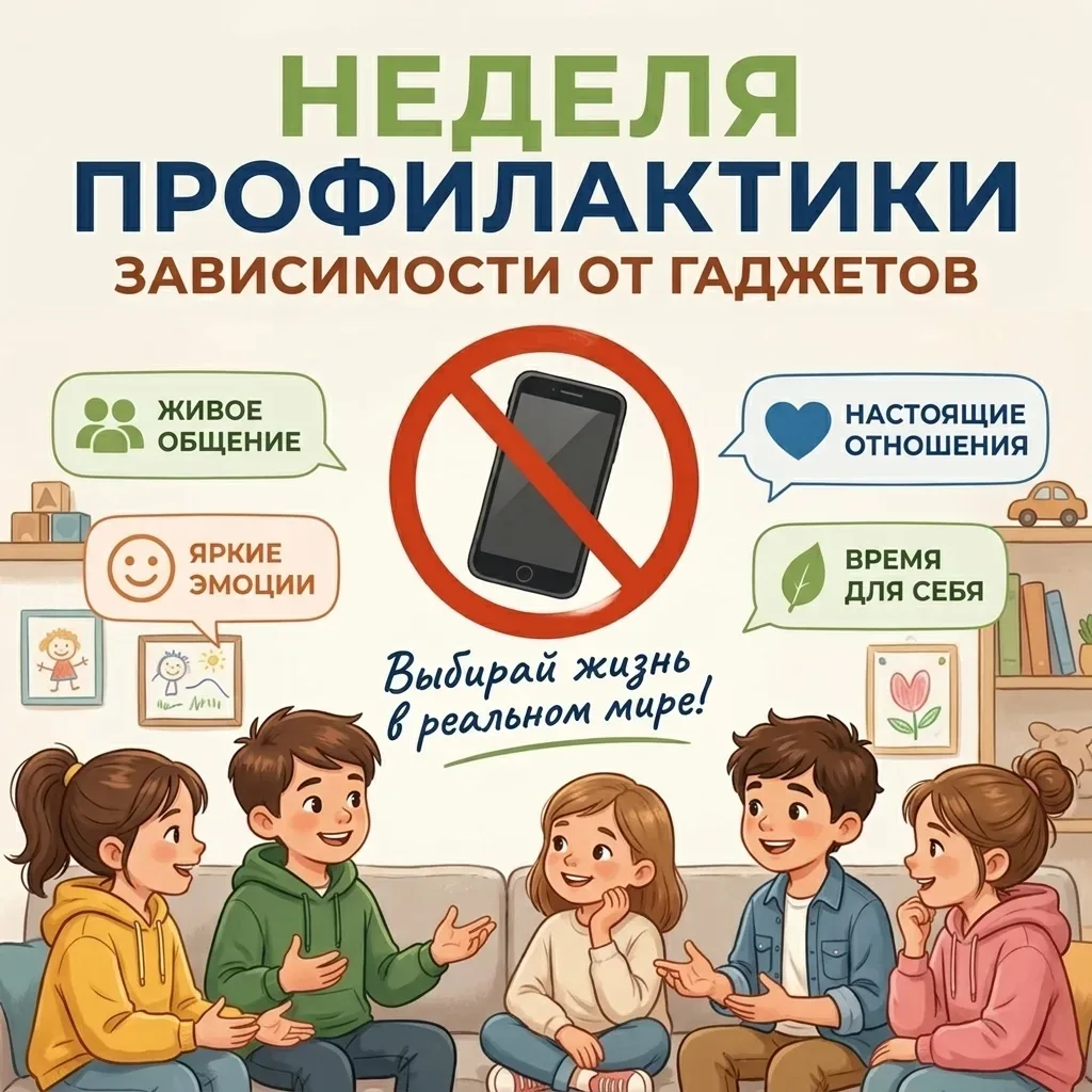 📵 15–21 июня – Неделя профилактики зависимости от гаджетов ⏰

Смартфоны, планшеты и другие устройст