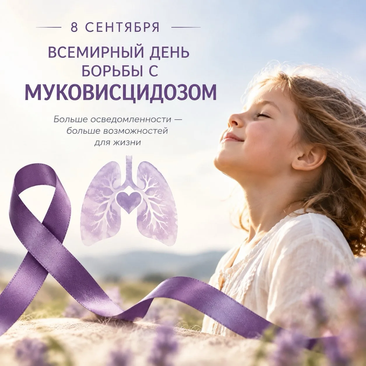 8 сентября - Всемирный день борьбы с муковисцидозом